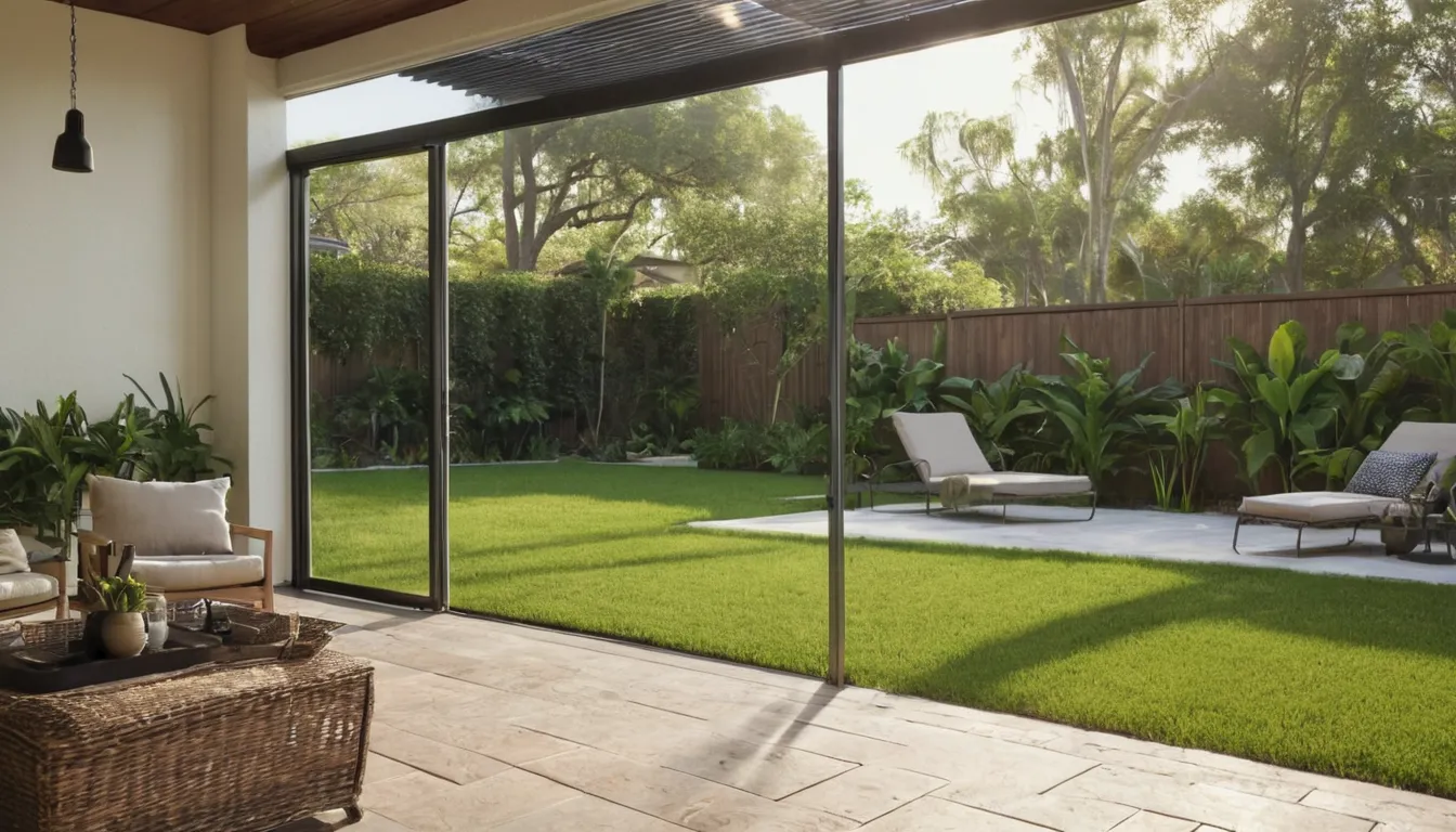 A homeowner photographing a patio area before requesting estimates in the Delray Beach area